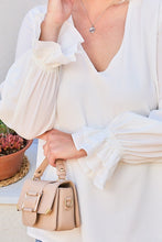 Load image into Gallery viewer, V Neck Tier Ruffle Sleeve Top