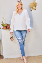 Load image into Gallery viewer, V Neck Tier Ruffle Sleeve Top