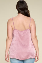 Load image into Gallery viewer, Solid Satin Sleeveless Cami Woven Tank Top