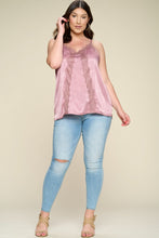 Load image into Gallery viewer, Solid Satin Sleeveless Cami Woven Tank Top