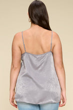 Load image into Gallery viewer, Solid Satin Sleeveless Cami Woven Tank Top