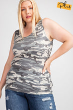 Load image into Gallery viewer, Rayon Rib Printed Knit Tank Top
