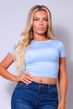 Load image into Gallery viewer, Short Sleeve Round Neck Crossover Multi Way Tie Top