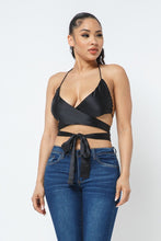 Load image into Gallery viewer, Satin Wrap Around Top