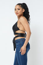 Load image into Gallery viewer, Satin Wrap Around Top