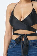 Load image into Gallery viewer, Satin Wrap Around Top