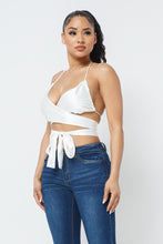 Load image into Gallery viewer, Satin Wrap Around Top