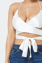 Load image into Gallery viewer, Satin Wrap Around Top