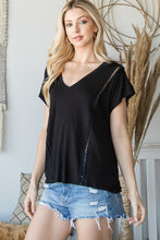 Load image into Gallery viewer, Short Sleeve V Neck Top