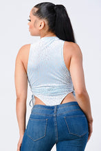 Load image into Gallery viewer, Velvet Leopard Side Shirring Extreme Cut Bodysuit