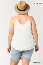 Load image into Gallery viewer, Plunging V-neckline Lattice Top With Scalloped Lace