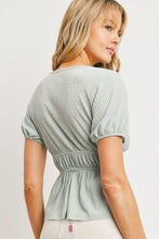Load image into Gallery viewer, Front Tie Cut Edge Top
