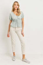 Load image into Gallery viewer, Front Tie Cut Edge Top