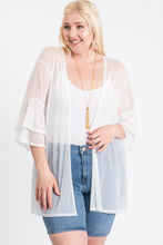 Load image into Gallery viewer, Ruffle Sleeve Open Cardigan