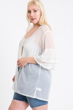 Load image into Gallery viewer, Ruffle Sleeve Open Cardigan