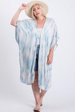 Load image into Gallery viewer, Zebra Print Short Sleeve Maxi Kimono
