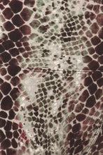 Load image into Gallery viewer, Yoga Style Banded Lined Snakeskin Printed Knit Legging With High Waist.