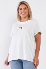 Load image into Gallery viewer, Off-white Admire Print Logo Detail Crew Neck Relaxed Fit Top
