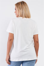 Load image into Gallery viewer, Off-white Admire Print Logo Detail Crew Neck Relaxed Fit Top
