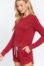 Load image into Gallery viewer, Long Slv Crew Neck Slub Terry Top