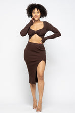Load image into Gallery viewer, High Slit Skirt Set