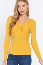 Load image into Gallery viewer, Long Slv V-neck Knotted Sweater