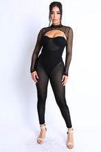 Load image into Gallery viewer, Mesh Crop Jumpsuit Set