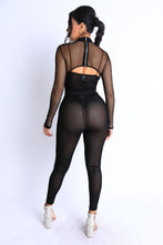 Load image into Gallery viewer, Mesh Crop Jumpsuit Set