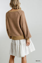 Load image into Gallery viewer, Puff Sleeve Boat Neck Sweater
