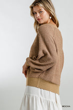 Load image into Gallery viewer, Puff Sleeve Boat Neck Sweater