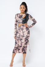 Load image into Gallery viewer, Tie Dye Long Sleeve Midi Dress