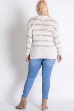 Load image into Gallery viewer, Plus Sweater With Stripe Detail