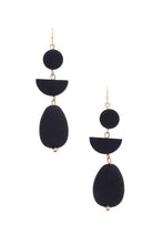 Load image into Gallery viewer, Geometric Wood Bead Dangle Earring