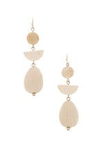 Load image into Gallery viewer, Geometric Wood Bead Dangle Earring
