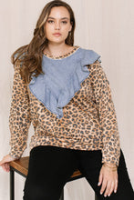 Load image into Gallery viewer, Contrast Washed Denim Top
