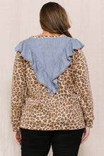 Load image into Gallery viewer, Contrast Washed Denim Top