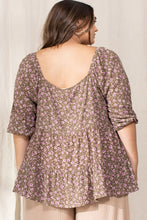 Load image into Gallery viewer, Tiny Floral Printed Square Neckline Top