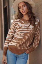 Load image into Gallery viewer, A Zebra Print Pullover Sweater