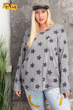 Load image into Gallery viewer, Plus Size Star Printed Poly Rayon Loose Fit Top