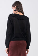 Load image into Gallery viewer, Round Neck Bertha Collar Button-front Cardigan