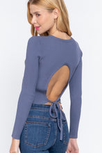 Load image into Gallery viewer, Long Slv Open Back Sweater Top