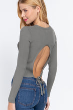 Load image into Gallery viewer, Long Slv Open Back Sweater Top