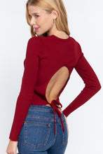 Load image into Gallery viewer, Long Slv Open Back Sweater Top