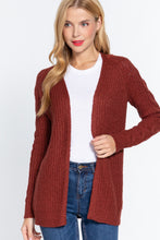 Load image into Gallery viewer, Long Slv Open Front Sweater Cardigan