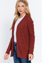 Load image into Gallery viewer, Long Slv Open Front Sweater Cardigan