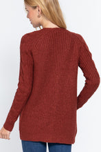 Load image into Gallery viewer, Long Slv Open Front Sweater Cardigan