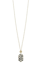 Load image into Gallery viewer, Metal Chain Hexagon Leopard Pendant Long Necklace