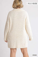 Load image into Gallery viewer, High Cowl Neck Bouclé Long Sleeve Sweater Dress