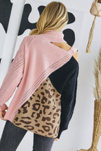 Load image into Gallery viewer, Turtle Neck Color Block Cutout Sweater
