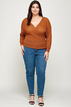 Load image into Gallery viewer, Plus Size Textured Waffle Sweater Knit Top